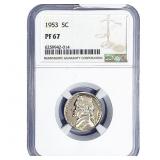 1953 Jefferson Nickel NGC PF67