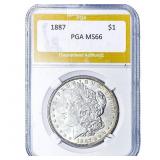 1887 Morgan Silver Dollar PGA MS66