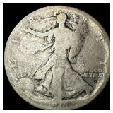 1916-D Silver Walking Liberty Half Dollar NICELY C
