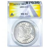 1890-CC Morgan Silver Dollar ANACS MS61
