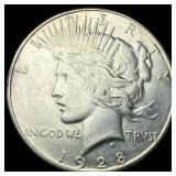 1928-S Silver Peace Dollar CLOSELY  UNCIRCULATED