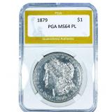 1879 Morgan Silver Dollar PGA MS64 PL