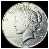 1924-S Silver Peace Dollar CLOSELY  UNCIRCULATED