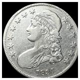 1834 Capped Bust Half Dollar NEARLY  UNCIRCULATED