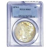 1878-S Morgan Silver Dollar PCGS MS63