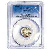 1916 Mercury Silver Dime PCGS MS64 FB
