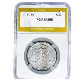 1939 Walking Liberty Half Dollar PGA MS66