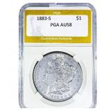1883-S Morgan Silver Dollar PGA AU58