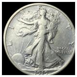 1919 Silver Walking Liberty Half Dollar  NEARLY U