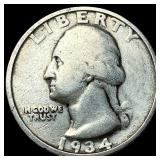 1934 Silver Washington Quarter LIGHTLY CIRCULATED