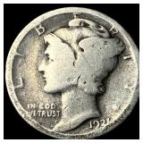 1921 Mercury Dime LIGHTLY CIRCULATED