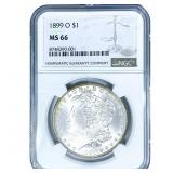 1899-O Morgan Silver Dollar NGC MS66