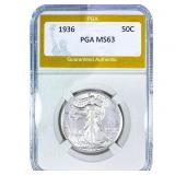 1936 Walking Liberty Half Dollar PGA MS63