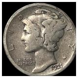 1921-D Silver Mercury Dime LIGHTLY CIRCULATED