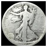 1921-D Silver Walking Liberty Half Dollar  NICELY