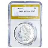 1921-S Morgan Silver Dollar PGA Brilliant UNC