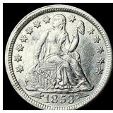 1853 Arrows Seated Liberty Dime CLOSELY  UNCIRCUL