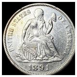 1891 Seated Liberty Silver Dime UNCIRCULATED