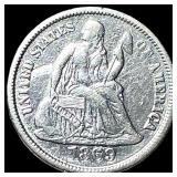 1869-S Seated Liberty Dime NEARLY  UNCIRCULATED