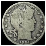 1904-O Silver Barber Half Dollar NICELY  CIRCULAT