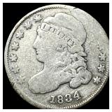 1834 Silver Capped Bust Dime NICELY  CIRCULATED