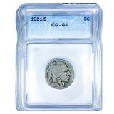 1921-S Buffalo Nickel ICG G4
