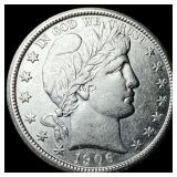 1906-O Silver Barber Half Dollar CLOSELY  UNCIRCU