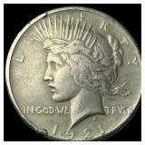 1921 Silver Peace Dollar NEARLY UNCIRCULATED