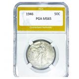 1946 Walking Liberty Half Dollar PGA MS65