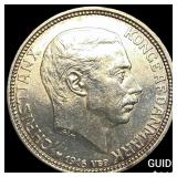 1916 Denmark Silver 2 Kroner