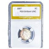 1897 Liberty Victory Nickel PGA Brilliant UNC