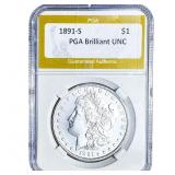 1891-S Morgan Silver Dollar PGA Brilliant UNC