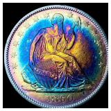1860 Silver Half Dollar (Seated Liberty) NEARLY UN
