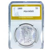 1900 Morgan Silver Dollar PGA MS65