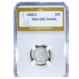 1900-S Barber Dime PGA UNC Details
