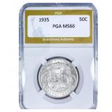 1935 Hudson Half Dollar PGA MS66