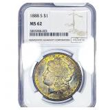 1888-S Morgan Silver Dollar NGC MS62