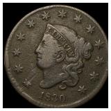 1830 Coronet Head Large Cent LIGHTLY  CIRCULATED
