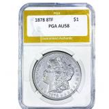1878 8TF Morgan Silver Dollar PGA AU58