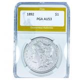 1892 Morgan Silver Dollar PGA AU53