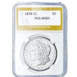 1878-CC Morgan Silver Dollar PGA MS63