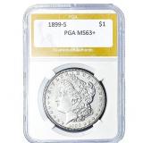 1899-S Morgan Silver Dollar PGA MS63+