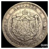 1882 Bulgaria Silver 2 Leva