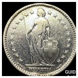 1906-B Switzerland Silver 2 Francs