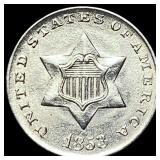 1853 Silver Three-Cent Piece UNCIRCULATED