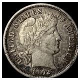 1902-O Silver Barber Dime NEARLY UNCIRCULATED