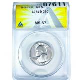 1971-D Washington Silver Quarter ANACS MS67