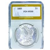 1883 Morgan Silver Dollar PGA MS66