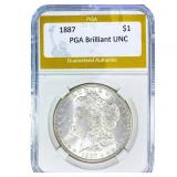 1887 Morgan Silver Dollar PGA Brilliant UNC