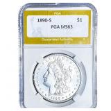 1890-S Morgan Silver Dollar PGA MS63